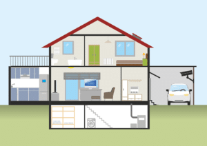 House interior graphic