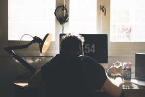 Man working at the computer