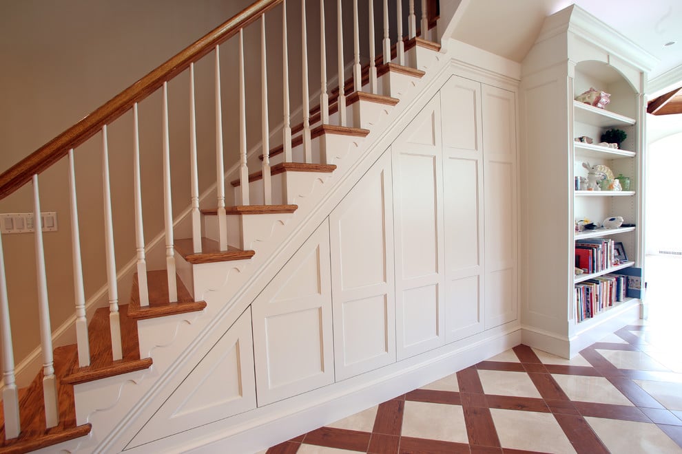 How to organize under the stairs: 4 options the experts love